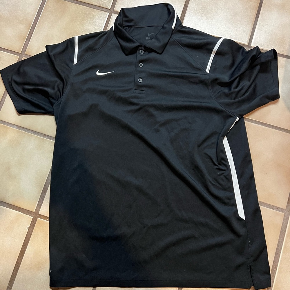 Nike Dri-Fit Men's Polo Shirt in Black and White